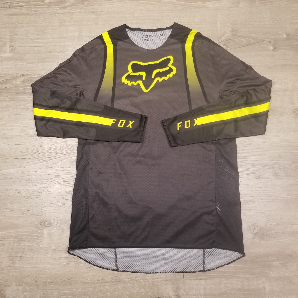 Fox Racing 360 Vizen Motocross Jersey Mens Medium Black Yellow Bmx Biking Atv